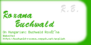 roxana buchwald business card
